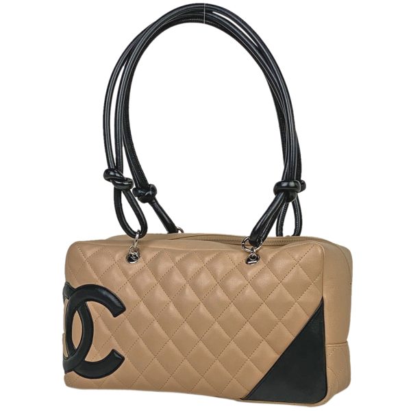 1000069135940 11 Chanel Cambon Line Bowling Bag Beige