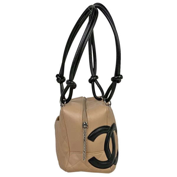 1000069135940 12 Chanel Cambon Line Bowling Bag Beige