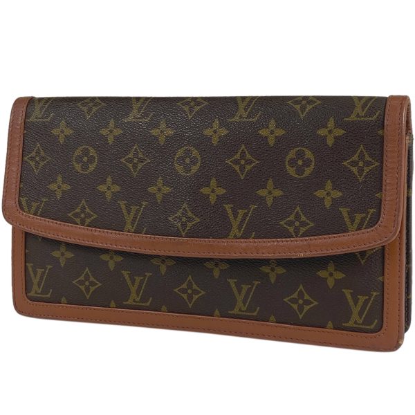 1000069237736 11 Louis Vuitton Pochette Dame GM Clutch Monogram Brown