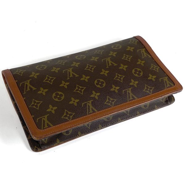 1000069237736 12 Louis Vuitton Pochette Dame GM Clutch Monogram Brown