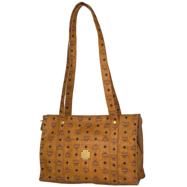 1000070037585 11 MCM Logo Gram Tote Bag Brown