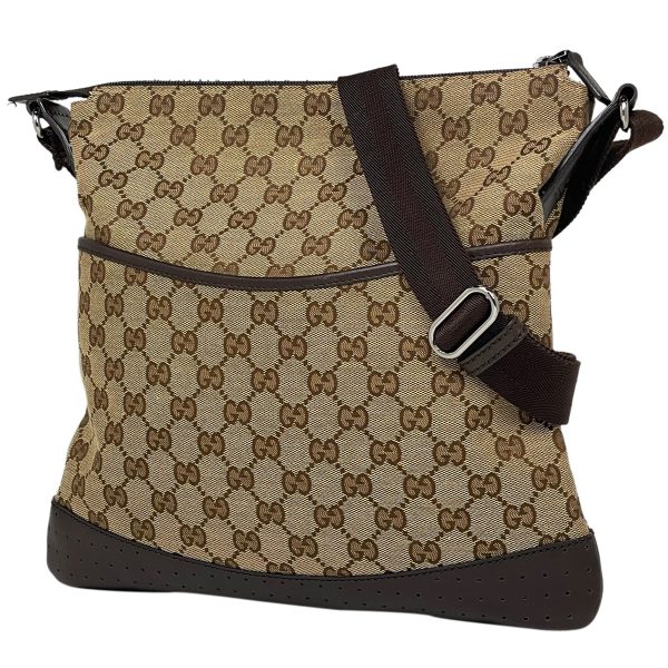 1000070419121 11 Gucci GG Pattern Shoulder Bag Brown