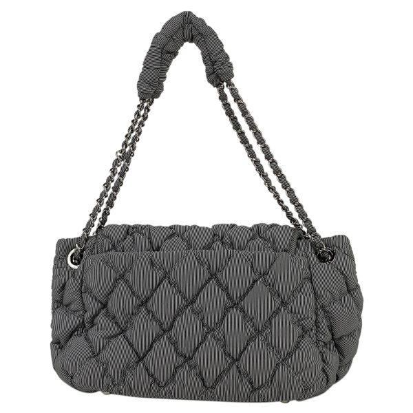 1000071506851 13 Chanel Coco Mark Chain Shoulder Bag Bubble Quilt Gray Black