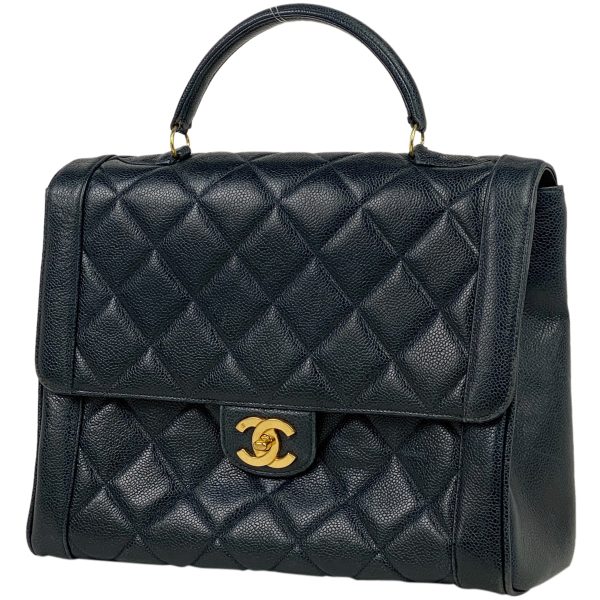 1000071835159 11 Chanel Cocomark Handbag Matelasse Caviar Skin Navy