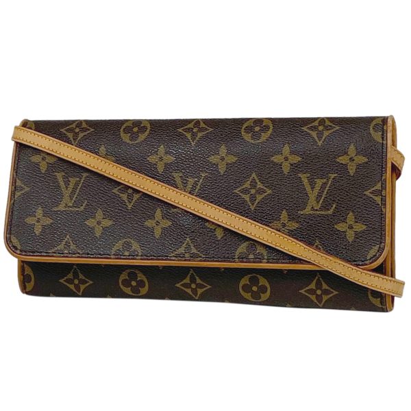 1000072342601 11 Louis Vuitton Pochette Twin GM Clutch 2WAY Monogram Brown