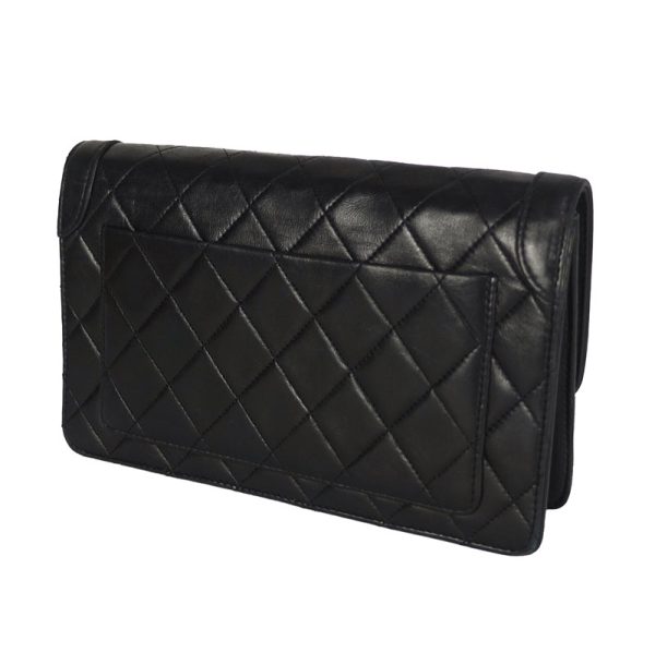 10003975 2 Chanel Matelasse Clutch Bag Black