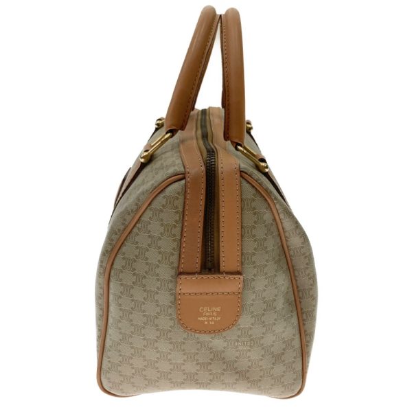 1016002849034 3 Celine Handbag Boston Bag Macadam Pattern Vintage Beige