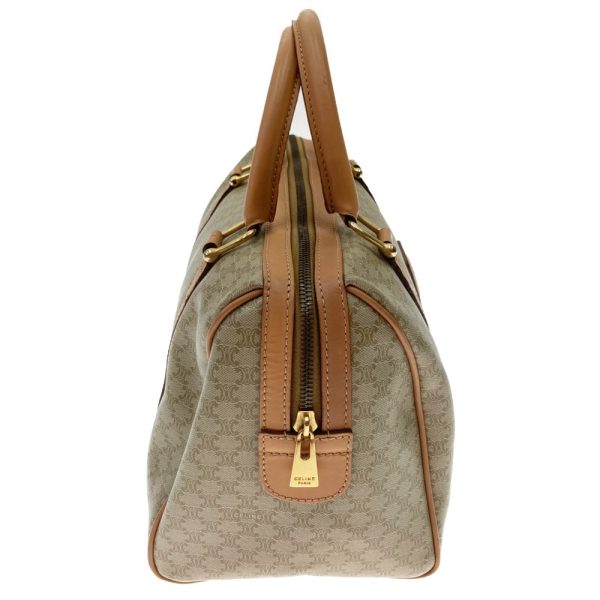 1016002849034 4 Celine Handbag Boston Bag Macadam Pattern Vintage Beige