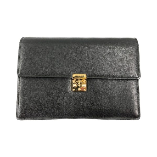 1016003017791 1 Saint Laurent Second Rank Clutch Bag Black