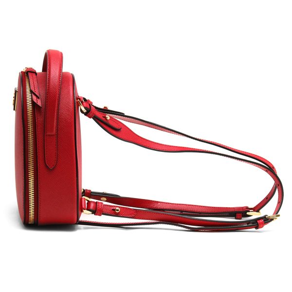 106315m6 Prada Triangle Rucksack Handbag Red