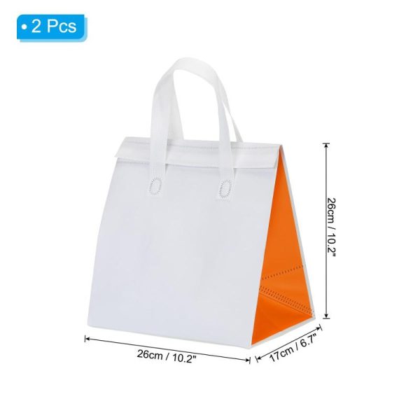 10767346 1 Patikil Insulated Lunch Bag White Orange