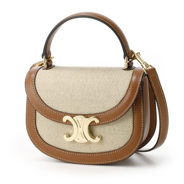 10k50 2fa3 02nt01 Celine Mini Besace Triomphe Shoulder Bag Beige