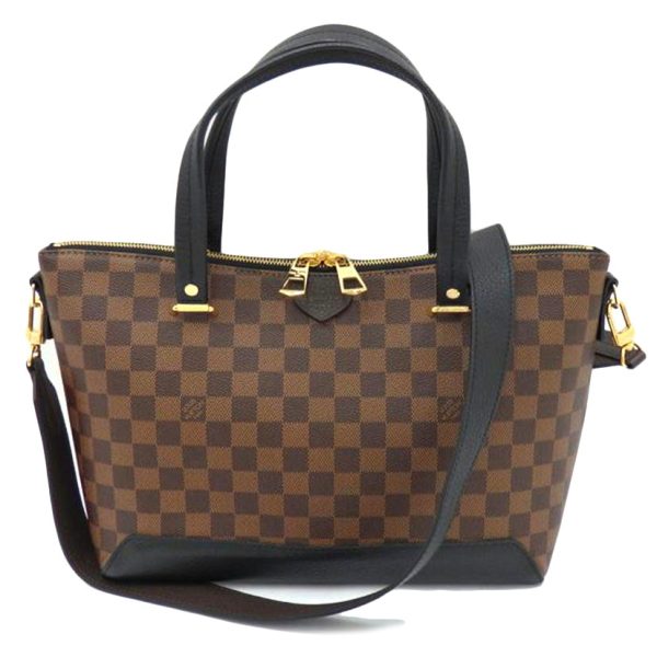 11169 1 Louis Vuitton Hyde Park Damier Leather Handbag Brown