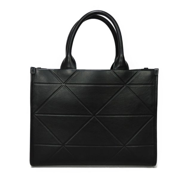 11207g 4 Prada Symbol Topstitched Small Handbag Black