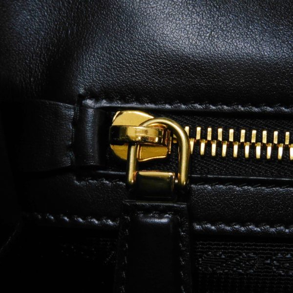 11207g 7 Prada Symbol Topstitched Small Handbag Black