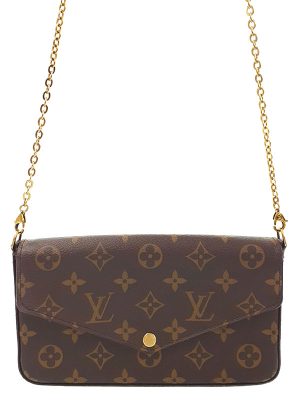 1124078950018 Louis Vuitton Danube Monogram Shoulder Bag Brown