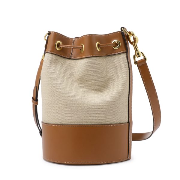 11308 2ezr 02nt04 Celine Shoulder Bag Beige Small Drawstring Cabas Marin