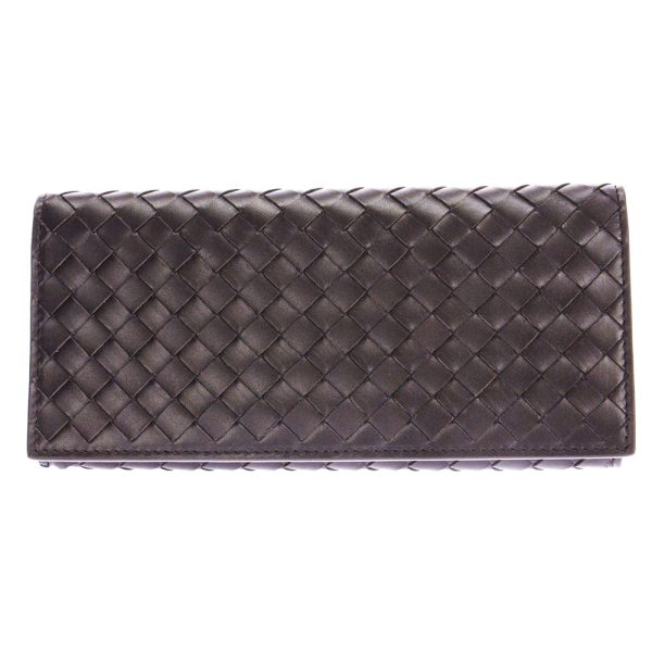 120697 v4651 2006 1 Bottega Veneta Long Wallet Intrecciato Calfskin Leather Espresso