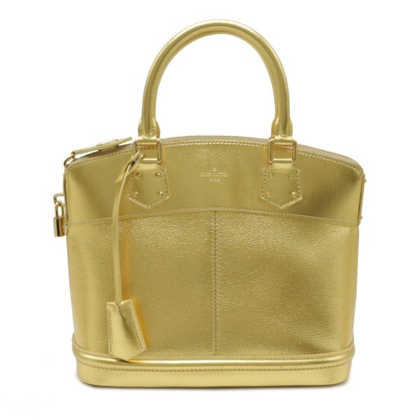 12080592 1 LOUIS VUITTON Suhari Lockit PM Tote Bag Handbag Gold