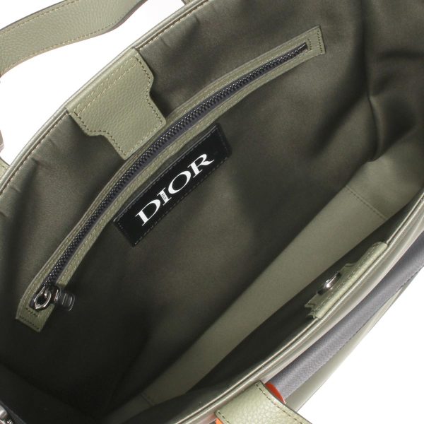 121055 554m3 Dior x Sacai Collaboration Saddle Bag Green Black