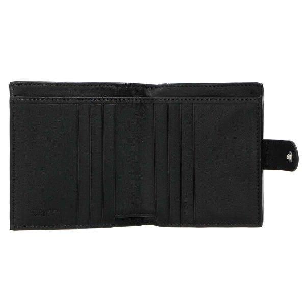 121059 v0016 8806 3 Bottega Veneta Intrecciato Bifold Wallet Nappa Leather Black Silver