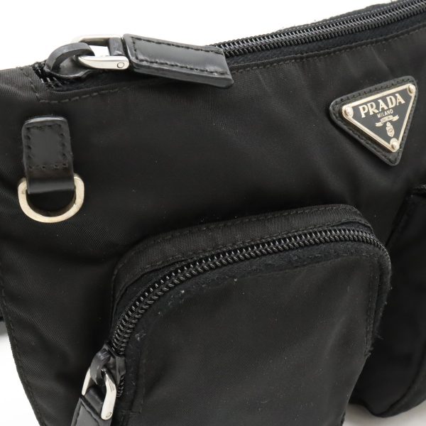 12130865 5 Prada Waist Bag Nylon Black