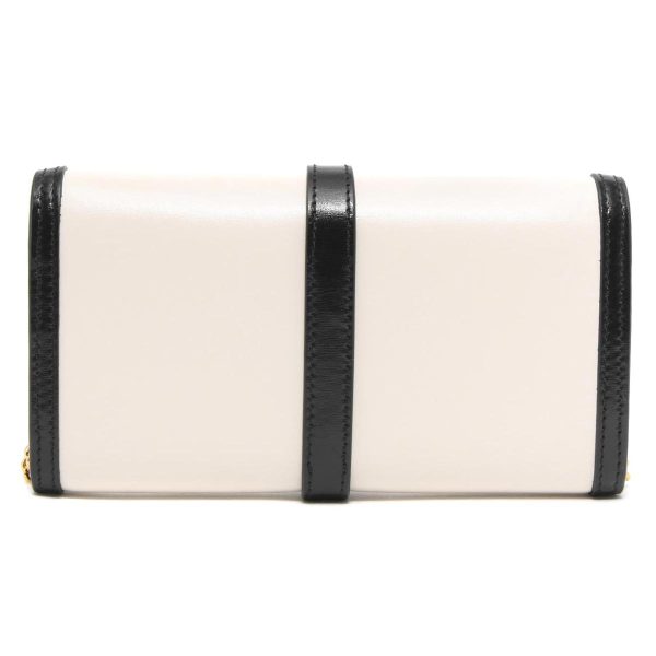 121939 951m4 Gucci Chain Wallet Jackie 1961 White Black