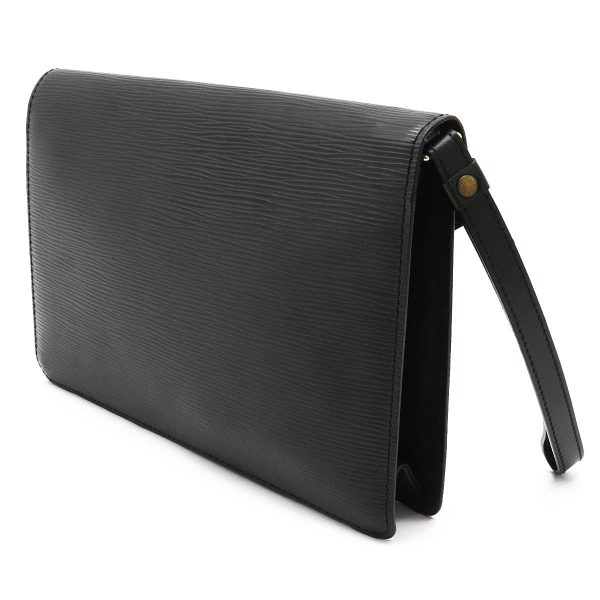 12260164 2 LOUIS VUITTON Epi Pochette Serie Dragonne Clutch Bag Black