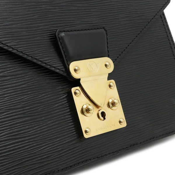 12260164 6 LOUIS VUITTON Epi Pochette Serie Dragonne Clutch Bag Black