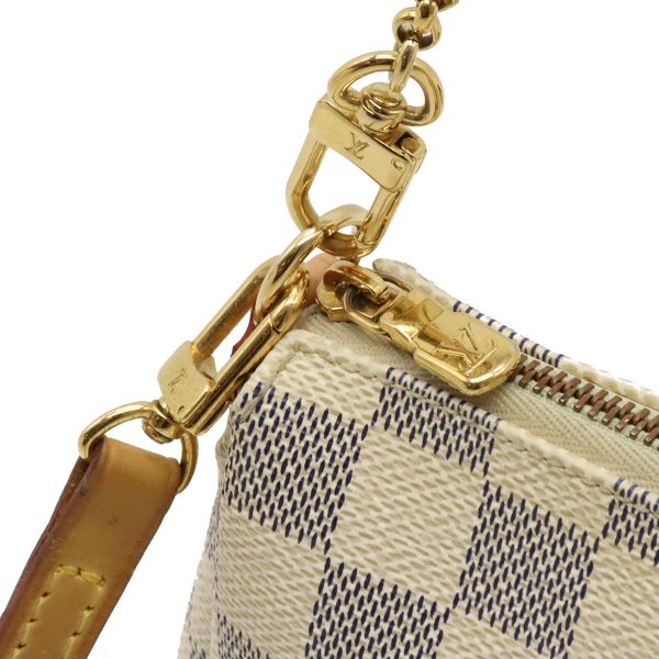 12260746 6 LOUIS VUITTON Damier Azur Evan 2WAY Crossbody Chain Shoulder Bag