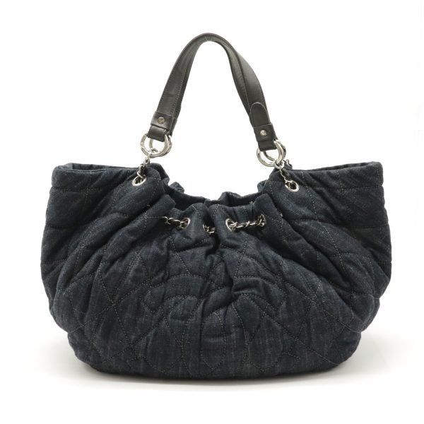 12280806 1 Chanel Cococabus GM Cocomark Tote Bag Leather Navy Denim