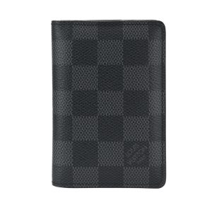 122j0877 01 01 Louis Vuitton Card Case Organizer De Poche Black