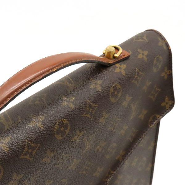 12310489 4 LOUIS VUITTON Monogram Porte Document Bandouliere Business Bag Brown