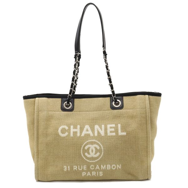 12320160 1 Chanel Deauville Medium Tote Bag Beige