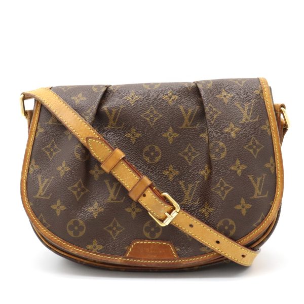 12320363 1 LOUIS VUITTON Monogram Menilmontant PM Shoulder Bag Brown