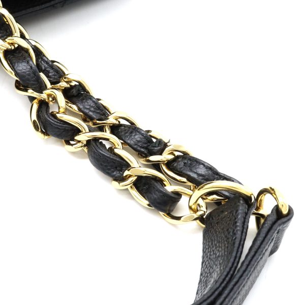 12320413 4 Chanel Matelasse Chain Tote Bag Caviar Skin Black