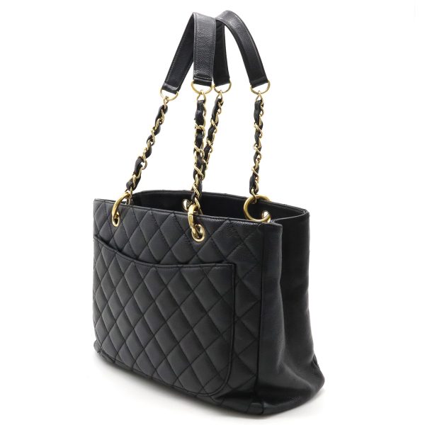 12320414 2 Chanel Deca Matelasse 30 Chain Shoulder Bag Black