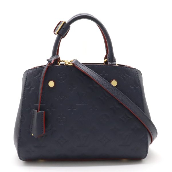 12320524 1 LOUIS VUITTON Monogram Empreinte Montaigne BB Handbag Navy