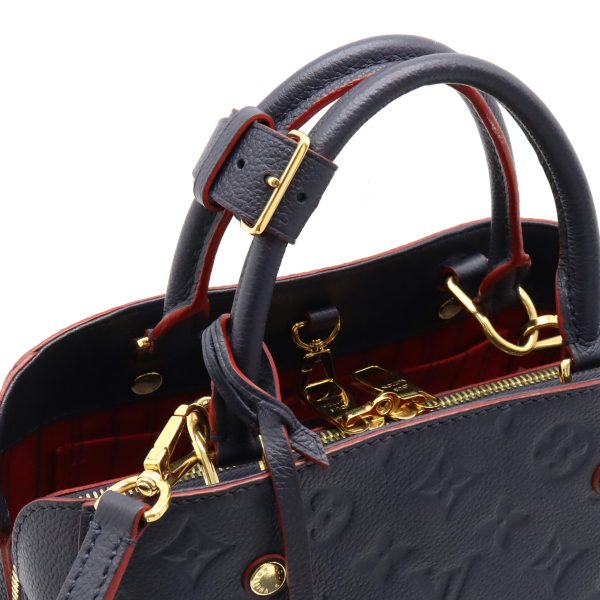 12320524 6 LOUIS VUITTON Monogram Empreinte Montaigne BB Handbag Navy