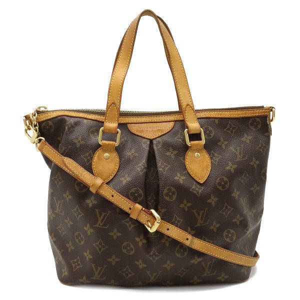 12320723 1 LOUIS VUITTON Monogram Palermo PM Tote Bag Brown