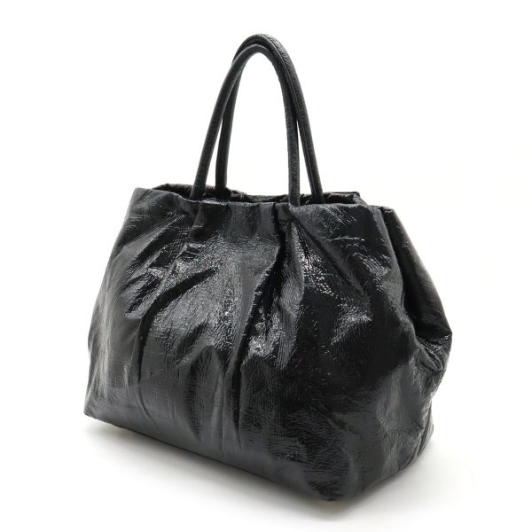 12330839 2 Prada Mini Tote Ribbon Patent Leather Nero