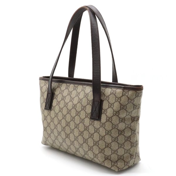 12340455 2 Gucci GG Supreme Tote Bag Beige Dark Brown