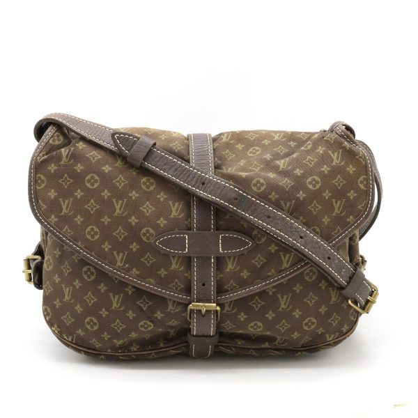 12340504 1 LOUIS VUITTON Saumur 30 Shoulder Bag Monogram Ebene Brown