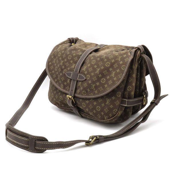 12340504 2 LOUIS VUITTON Saumur 30 Shoulder Bag Monogram Ebene Brown