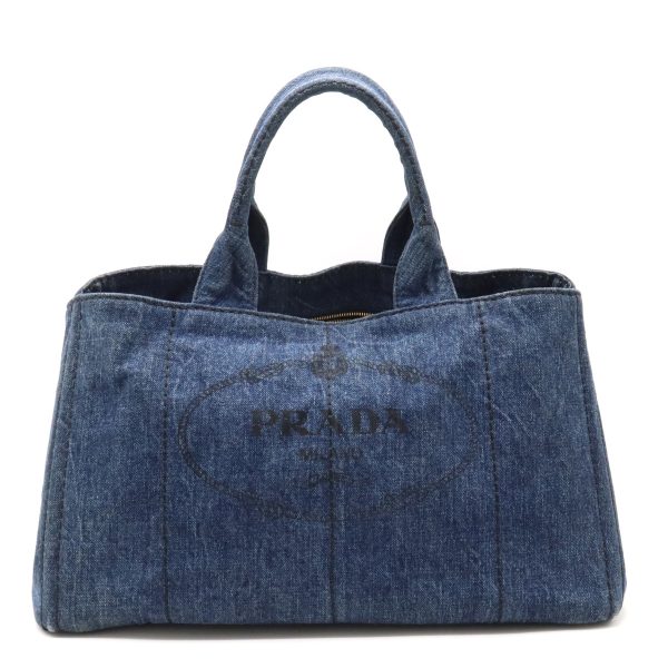 12340741 1 Prada Canapa Tote Bag Denim Blue