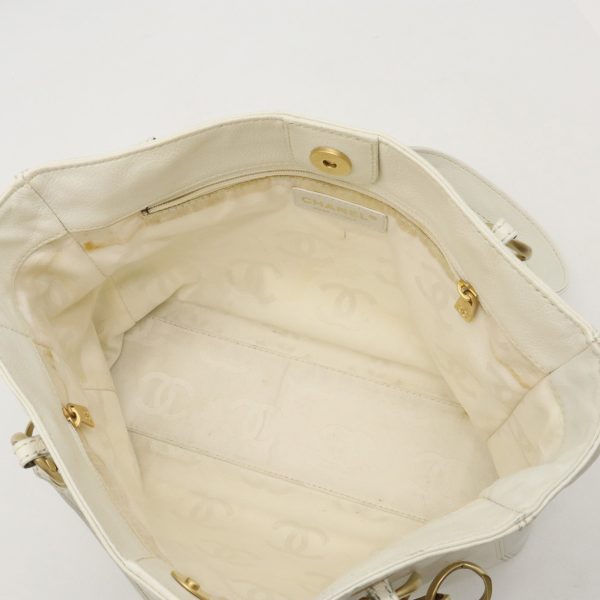 12350265 4 Chanel Tote Bag Leather White