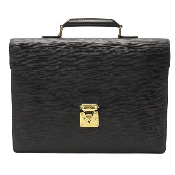 12350555 1 LOUIS VUITTON Epi Serviette Ambassador Business Bag Noir Black