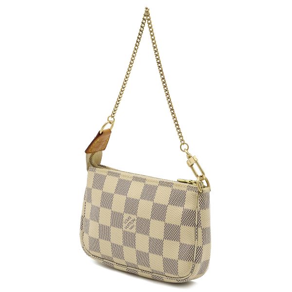 12350597 2 LOUIS VUITTON Mini Pochette Accessory Case Damier Azur