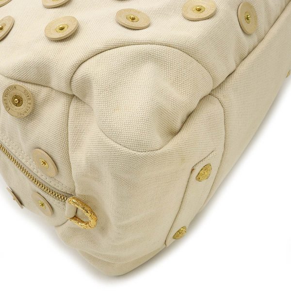 12350606 3 LOUIS VUITTON Polkadots Panama Bowlie Mini Boston Bag Ivory