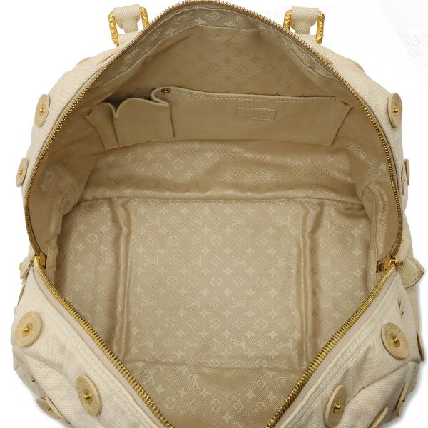 12350606 5 LOUIS VUITTON Polkadots Panama Bowlie Mini Boston Bag Ivory